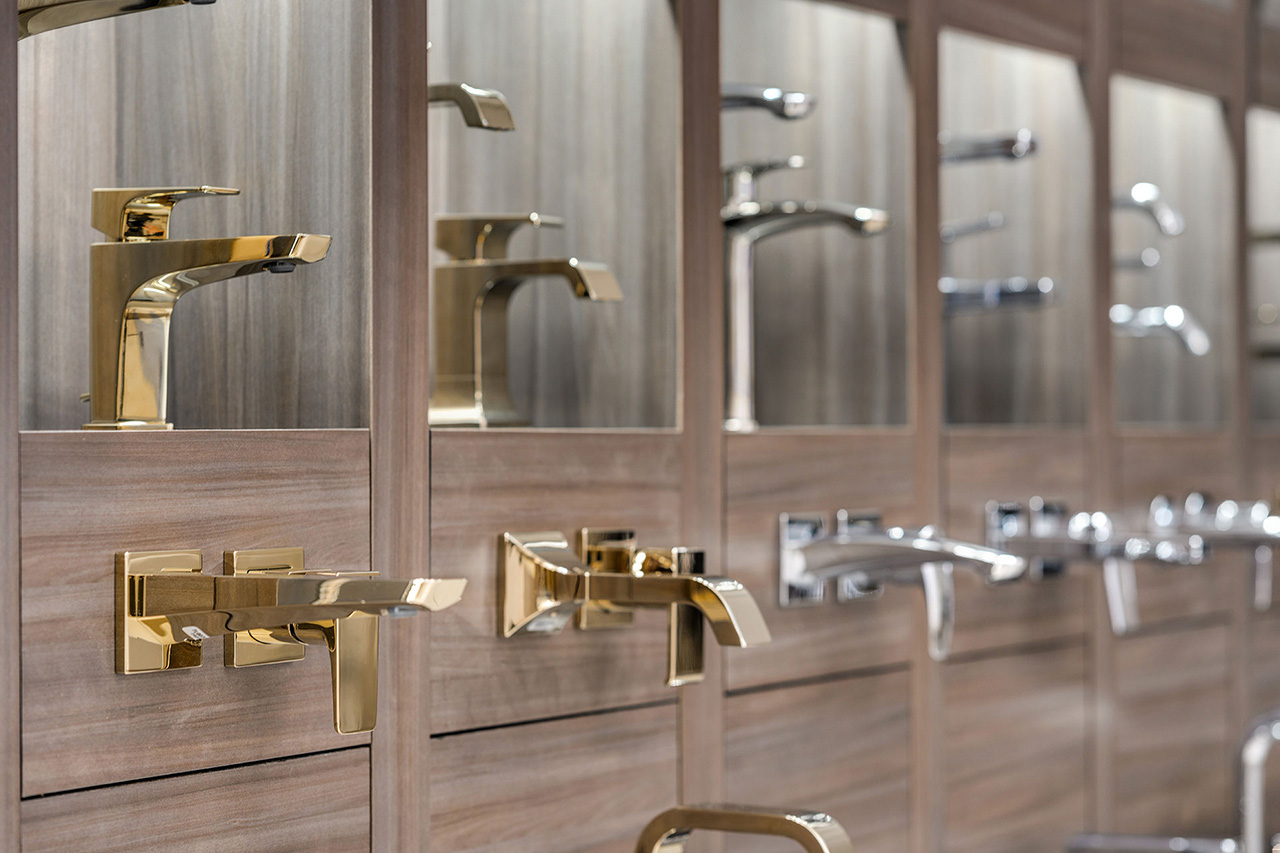 Faucets on display